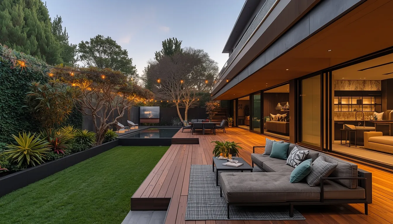Modern backyard design